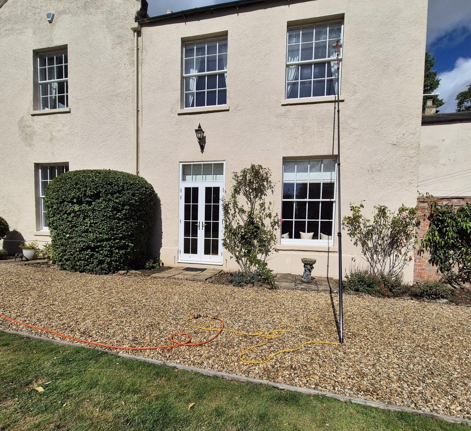 Sash windows on a Northampton period home after cleaning