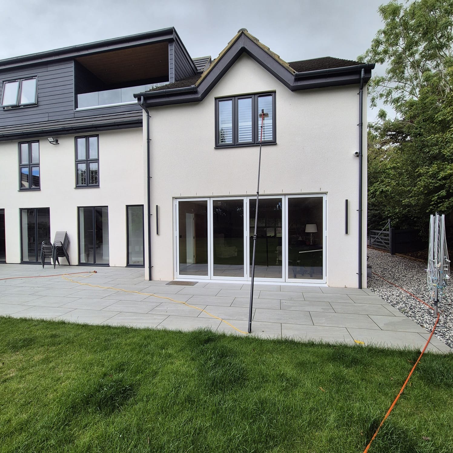 Modern Northampton house with freshly cleaned bifold doors